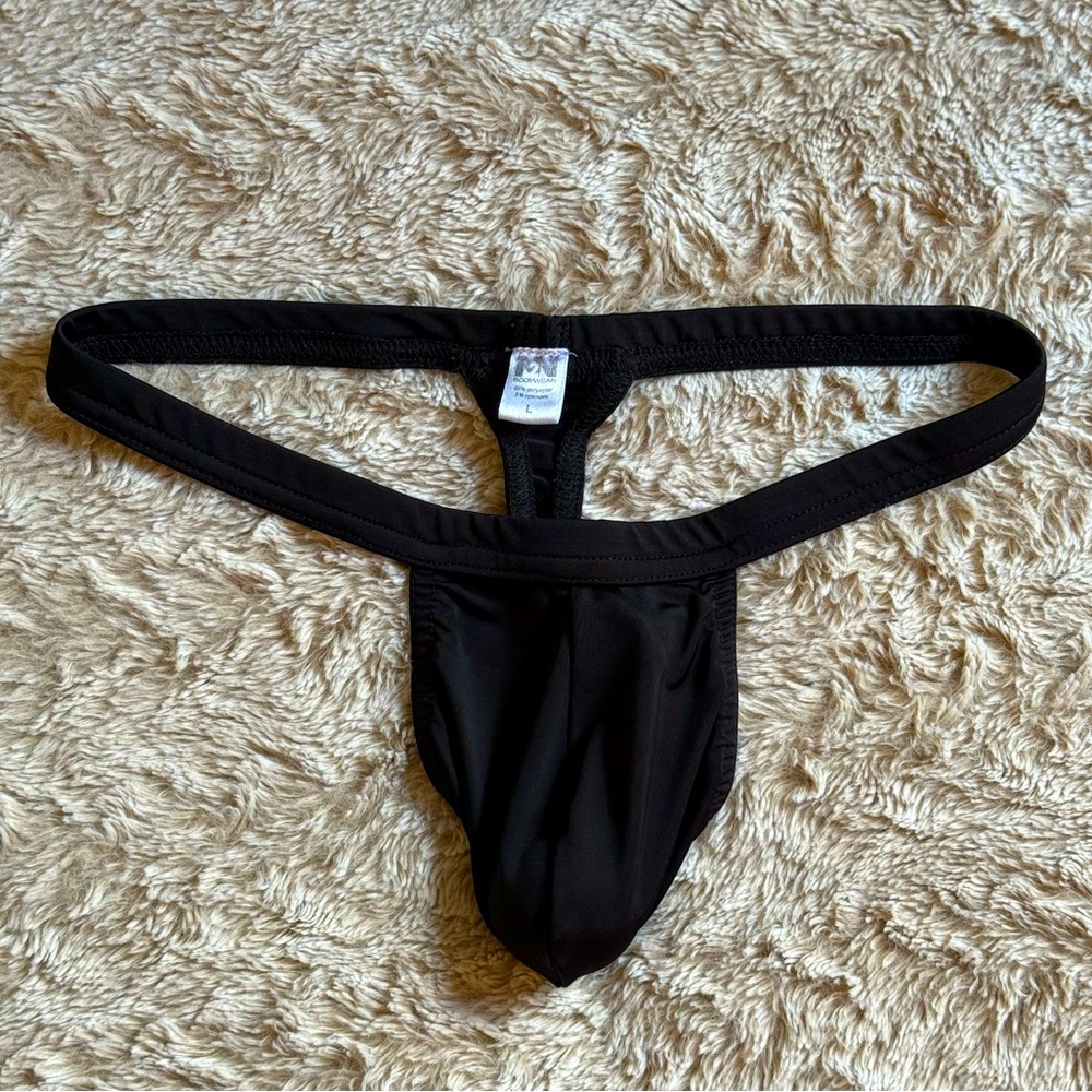 N2N Men's Slik Vintage Pouch Thong Black